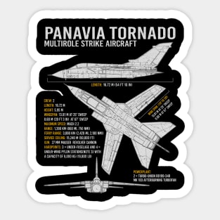 Panavia Tornado Jet Fighter Aircraft RAF Airplane Plane UK Blueprint Sticker